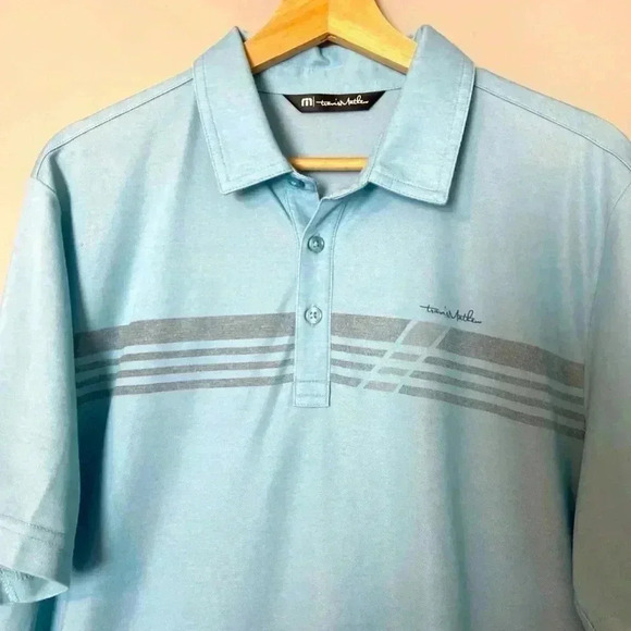 Travis Mathews Kalama Cove Polo Light Blue Golf size L Large - Picture 3 of 9